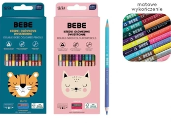 Kredki ołówkowe dwustr. z temp. BB Kids 24 kol mix - INTERDRUK