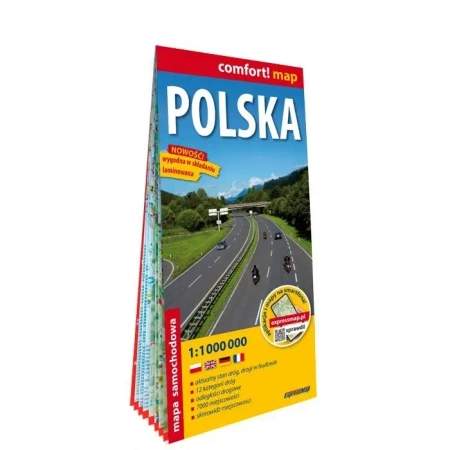 Comfort map Polska - mapa samochodowa 1:1 000 000 - praca zbiorowa