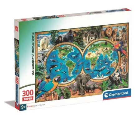 Puzzle 300 Super The wonderful Animal World - Clementoni