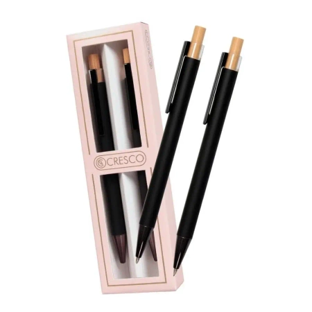 Długopis + ołówek Dyplomat czarny Gift Box - Cresco