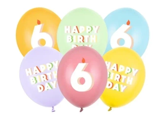 Balony 6 mix 30cm 50szt - PartyDeco