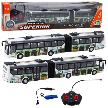 Trolejbus miejski RC ze światłem - Leantoys