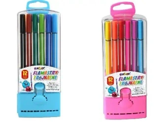 Flamastry trójkątne 12 kolorów mix - Titanum