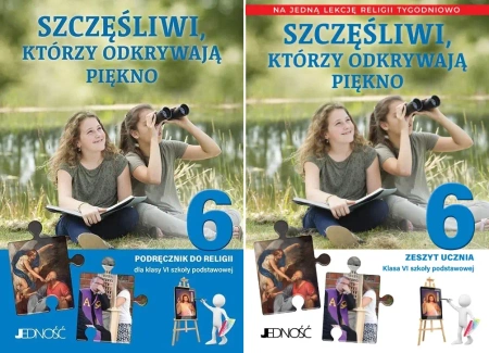 SZCZĘŚLIWI KTÓRZY ODKRYWAJĄ PIĘKNO 6 PODRĘCZNIK + ĆWICZENIE (na 1 godzinę) - Elżbieta Kondrak