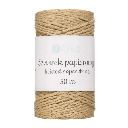 Sznurek papierowy skręcany 50m kraft - Dalprint