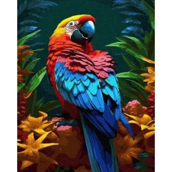 Malowanie po numerach - Tropikalna papuga 40x50cm - Twoje Hobby