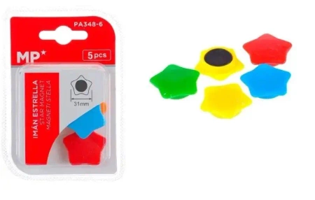 Magnesy gwiazdy kolorowe 5szt - MP Main Paper