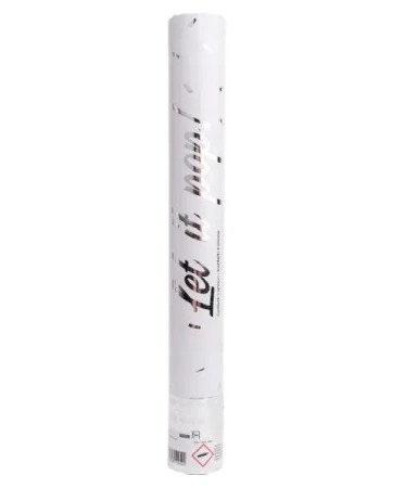 Armatka konfetti srebro folia czterokątna 40cm - Amscan