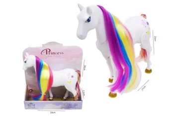 Koń 22cm chodzący na bat. H13969 51681