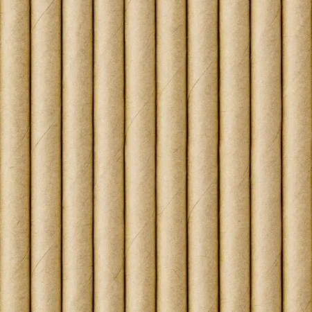 Słomki papierowe, kraft 19.5cm 10szt - PartyDeco
