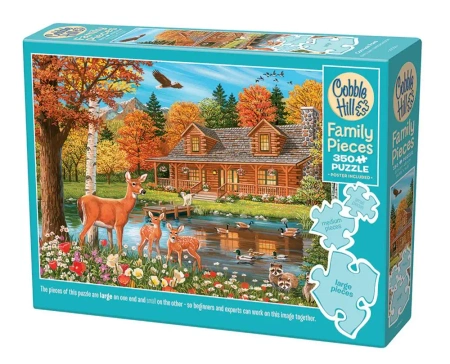 Puzzle 350 Dom nad stawem 113629 - Cobble Hill