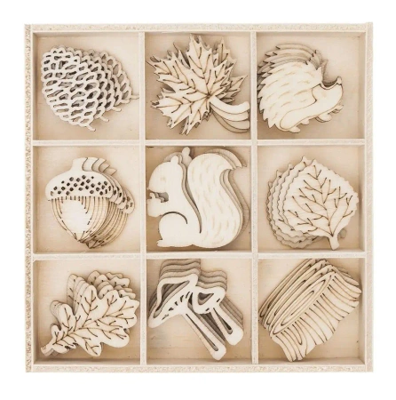 Kształty z drewna - las 45szt - Dalprint dpCraft