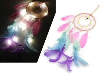 Łapacz snów ze światłem LED 45x16x13,5cm - ADAR