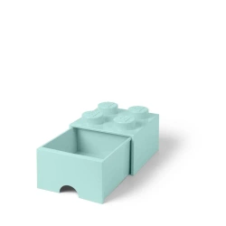 LEGO(R) pojemnik klocek z szufladą czwórka błękitny - NHG