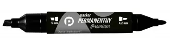 Marker perman. czarna 2 końcówki (12szt.) KM502-V2 - Tetis