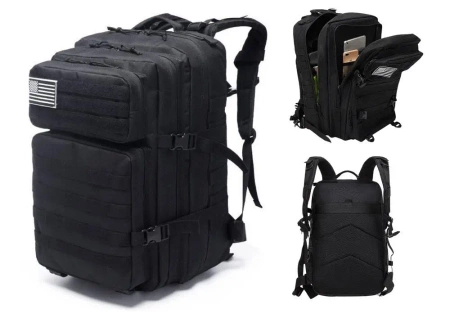 Plecak militarny wojskowy taktyczny czarny 40-60L - Leantoys