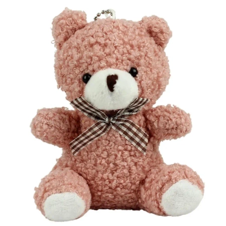 Brelok Miś pluszowy różowy 8cm - Leantoys