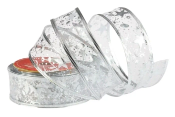 Taśma dekoracyjna na szpuli srebrna - Arpex dekoracje