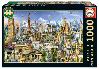 Puzzle 1000 Symbole Europy miniatura - Educa