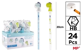 Ołówek HB Candy Color Dinozaury (24szt) - MP Main Paper