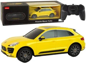 Auto R/C Porsche Macan Turbo Rastar 1:24 żółte - Leantoys