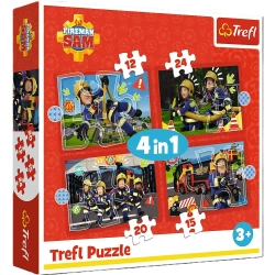 Puzzle 4w1 Przygody strażaka Sama TREFL