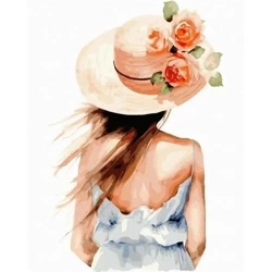 Malowanie po numerach - Dziewczyna.. 40x50cm - Twoje Hobby