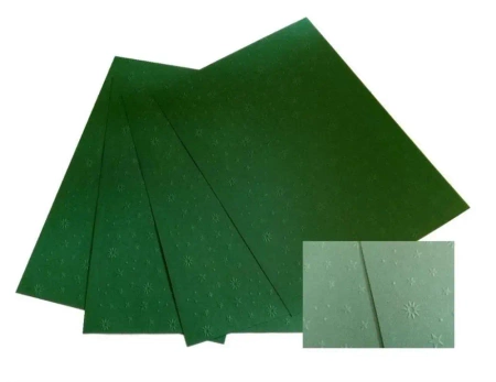 Karton 220g wytłaczany Gwiazdy 25x35cm 5ark zielon - Galeria Hobby