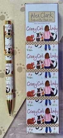 Długopis Crazy Cat Lady Kociara - Alex Clark