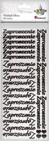 Naklejki foliowe napis Zaproszenie 28szt - Titanum