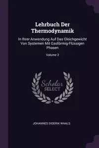 Lehrbuch Der Thermodynamik - Waals Johannes Diderik