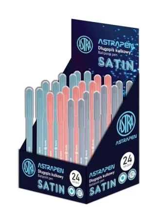 Długopis kulkowy Satin Pen (24szt) ASTRA - ASTRA papiernicze