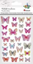 Naklejki transferowe Motyle różowe i niebieskie - Titanum