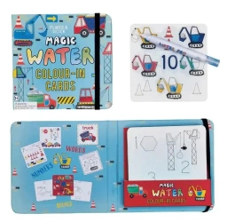 Na Budowie Kolorowanka Wodna z Pisakiem 10 kart - Floss & Rock