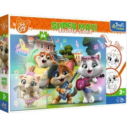Puzzle 24 SUPER MAXI Radosne koty Rainbow 44 cats 41011 - Trefl PAP