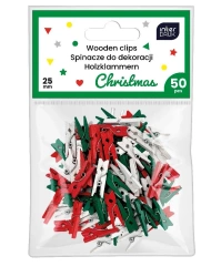 Spinacze kolor do dekoracji mini 50szt Christmas - INTERDRUK