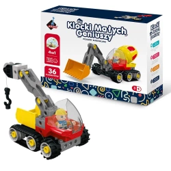 Klocki konstrukcyjne małych geniuszy 4w1 36el - Askato