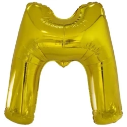 Balon foliowy litera M złota 69,5x86cm - Amscan
