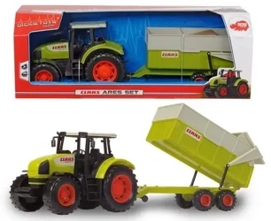 Traktor Claas Ares z przyczepą - Dickie Toys