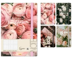 Notatnik A5/96K kratka na gumkę MIX - Cervantes