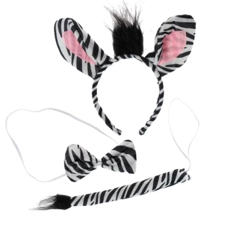 Strój - Zestaw z ogonkiem - zebra - Arpex
