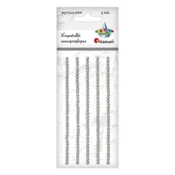Kryształki samoprzylepne perełki białe 35szt - Titanum