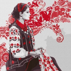 Malowanie po numerach - Wyszywając ochronił 40x40 - Ideyka