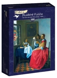 Puzzle 1000 Dziewczyna z kieliszkiem wina - Bluebird Puzzle