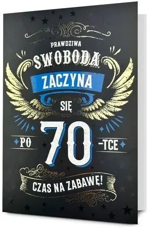 Karnet B6 Urodziny 70 - Pan Dragon
