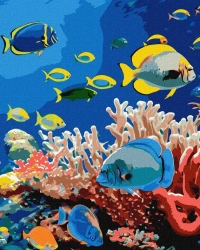 Malowanie po numerach - Życie oceanu 40x50cm - Ideyka