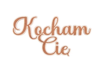 Drewniany napis - Kocham Cię 5szt biały - Cresco