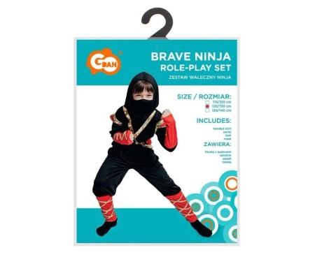 Zestaw dla dzieci Waleczny Ninja rozm.120/130cm - Godan