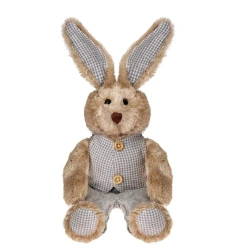 Królik Mellen w szarym ubranku 25cm - Beppe