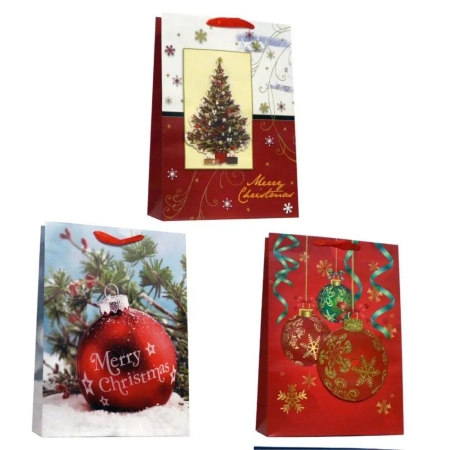 Torebka prezentowa L Boże Narodzenie 3D mix - Ju-Piter